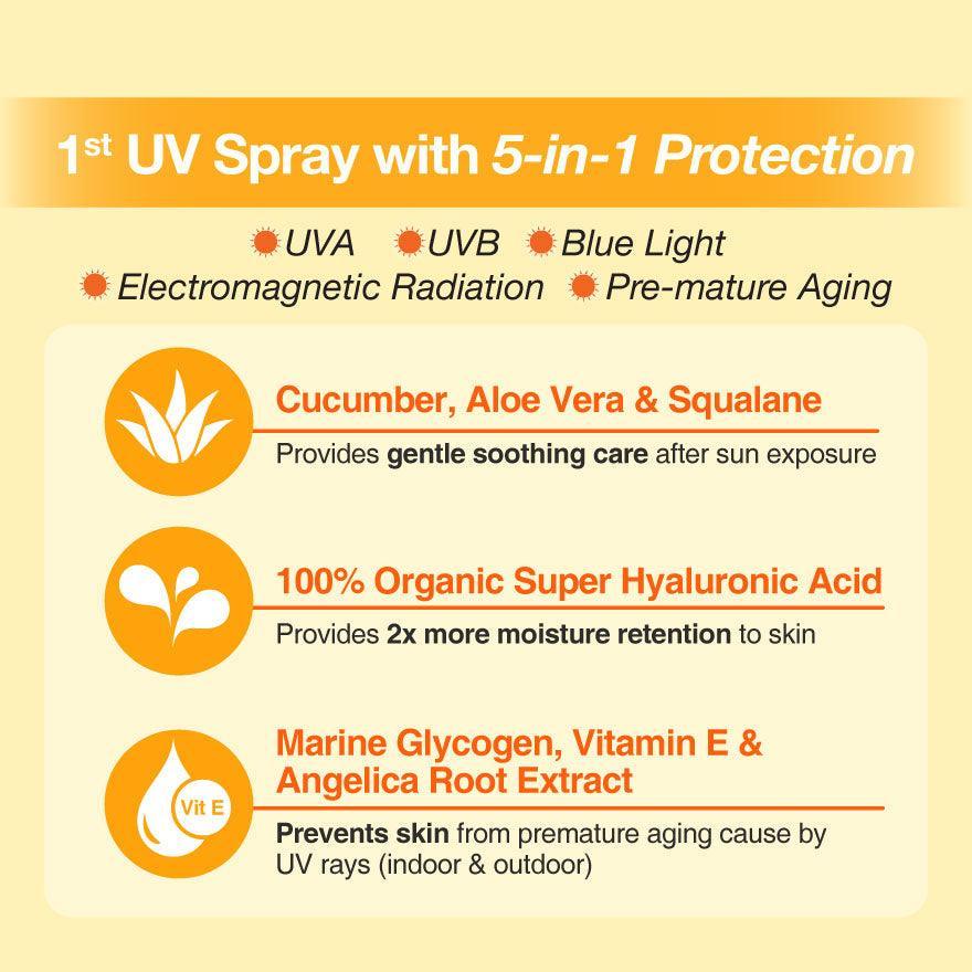 uv defense multi protection mist spray spf50 pa++++ - Clinelle