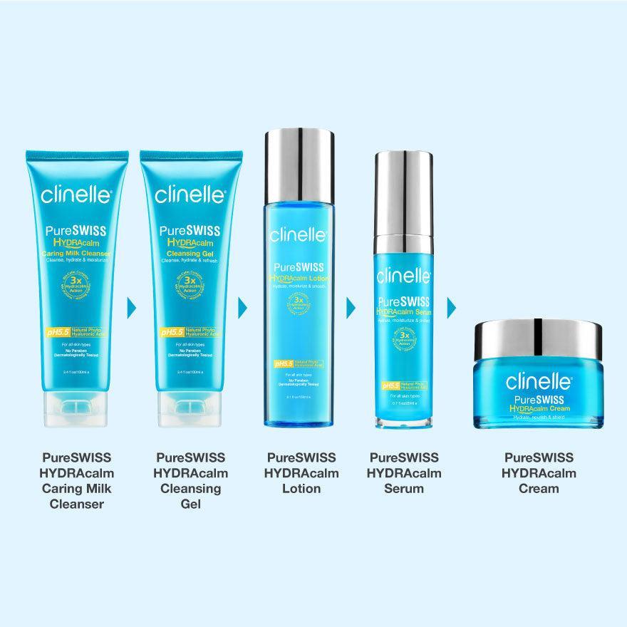 pureswiss hydracalm caring milk cleanser 100ml - Clinelle