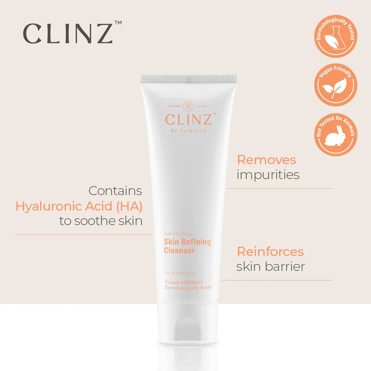 CLINZ ESSENTIAL SKIN REFINING CLEANSER 20ML
