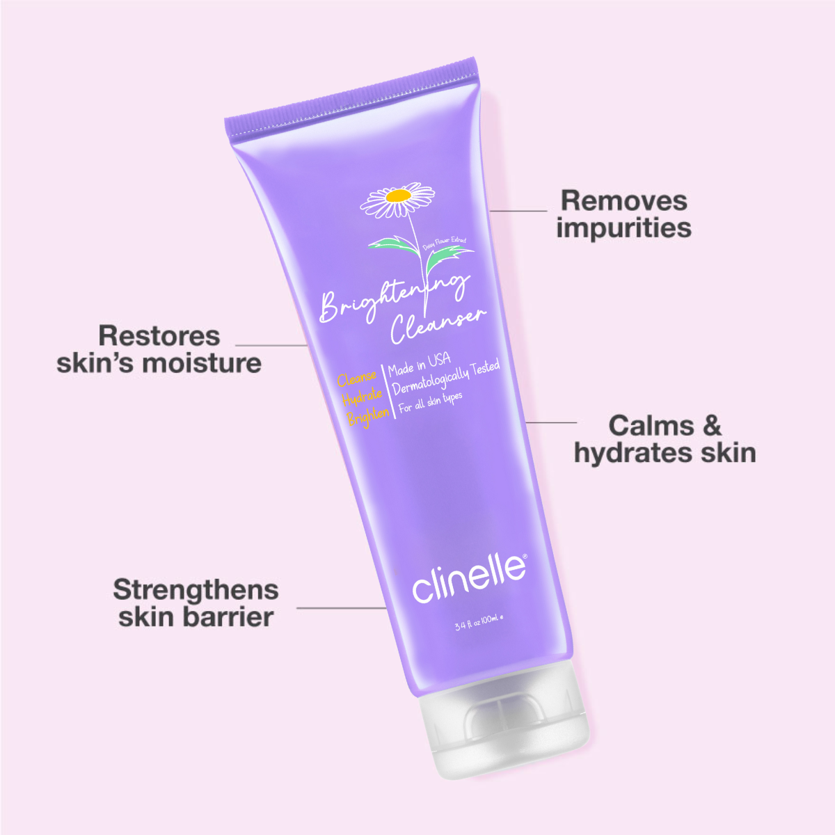 [Limited Edition] Clinelle Whitenup Brightening Cleanser 100ml - Brighten Skin Tone & Restore Skin's Moisture