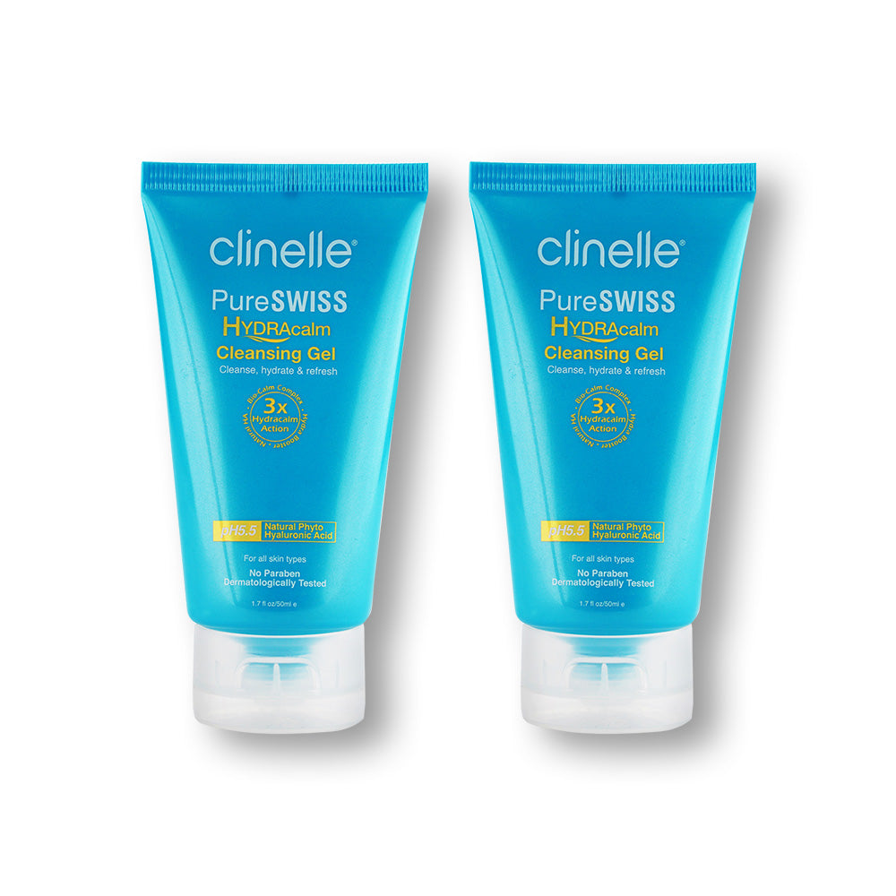 Clinelle Pureswiss Hydracalm Cleansing Gel 50ml Twin Pack