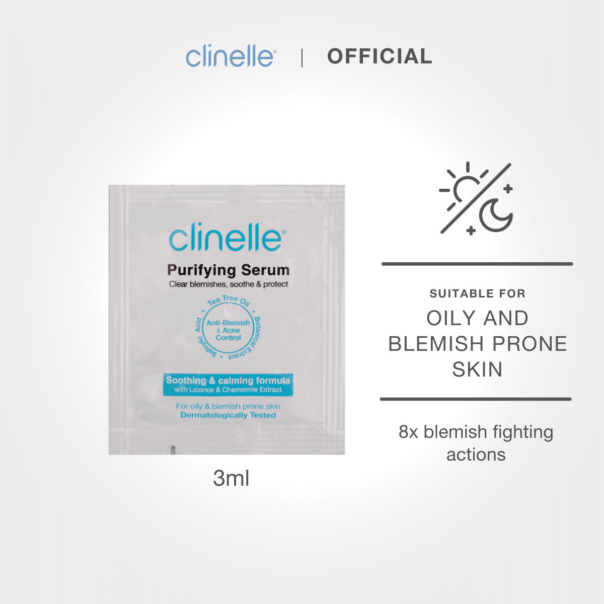 sample: purifying serum 3ml - Clinelle