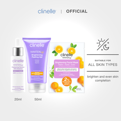 whitenup brightening duo foc facial mask set - Clinelle